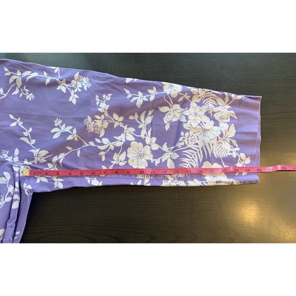 Koret Pants Women's 8 Stretch Zipper‎ Purple Floral Office Church 19" Inseam - Picture 12 of 14
